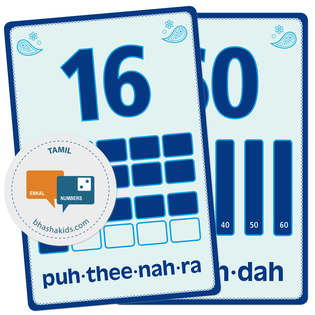 Learn Tamil. Tamil Numbers. Tamil Numbers Flashcards - BhashaKids. Learn Numbers in Tamil.  Tamil vocabulary. Spoken Tamil. Learn Tamil Numbers. Tamil language immersion. Learn Tamil through English.